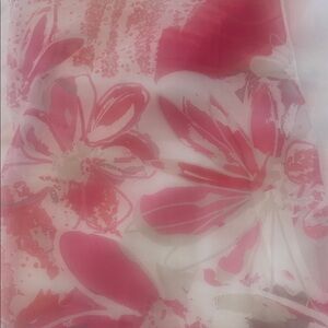 Letarte Pink and White Sheer Scarf